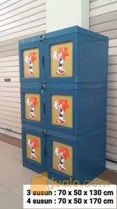 Jual lemari pakaian desain portable harga murah di lazada. Lemari Plastik Kabinet Plastik Sonic Bestar 3 Susun Surabaya Jualo