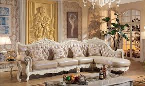 Classic Modern L Shape Homey Sofa Antique Style Sofa Furniture Royal Furniture