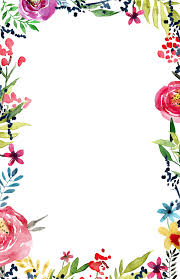 Flower Invitation Jpg 1 375 2 125 Pixeles Free Printable Invitations Templates Flower Border Floral Border