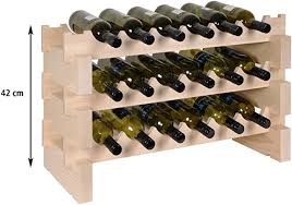 Großes massives und optisch sehr ansprechendes weinregal für 108 flaschen mit max. Weinregal Flaschenregal Casanova B 75 Cm Fur 18 Flaschen Holz Buche Natur Amazon De Baumarkt