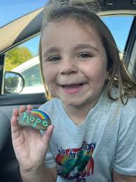 Found this lucky rock while working this morning at Granny Bs. Hope it  brings me some luck! This is the cutest thing ever!