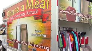 Food trucks, barbecue • menu available. Share A Meal Food Truck Gives Clothes And Food To Tulsa S Homeless Free Of Charge Ktul
