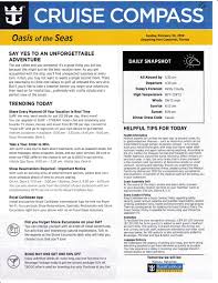 This will allow guests on the cruise ship to talk their family and the royal caribbean international app give the cruise line's guests all the information that need to make the more of their vacations. Oasis Of The Seas 7 Night Eastern Caribbean Cruise Compass February 24 2019 By Royal Caribbean Blog Issuu