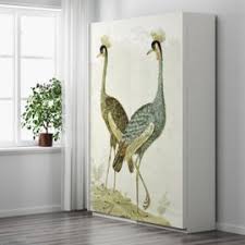 restyle your ikea pax closet with the glue less stickers oldscool peacocks by 123kea ikeahack ikea pax ikea pax closet