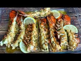 Baked Lobster Tails Recipe How To Bake Lobster Tails In The Oven Terri Ann S Kitchen Youtube Using the internal temp method is better and safer.