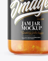 Download Clear Glass Jar With Orange Jam Mockup In Jar Mockups On Yellow Images Object Mockups PSD Mockup Templates