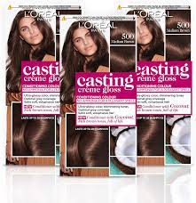 L'oreal loreal professionel majirel hair colour 50ml. L Oreal Paris Casting Creme Gloss Semi Permanent Hair Dye Ammonia Free Formula Honey Infused Conditioner Glossy Finish Colour For Up To 28 Shampoos Pack Of 3 Colour 500 Medium Brown Amazon Co Uk Beauty