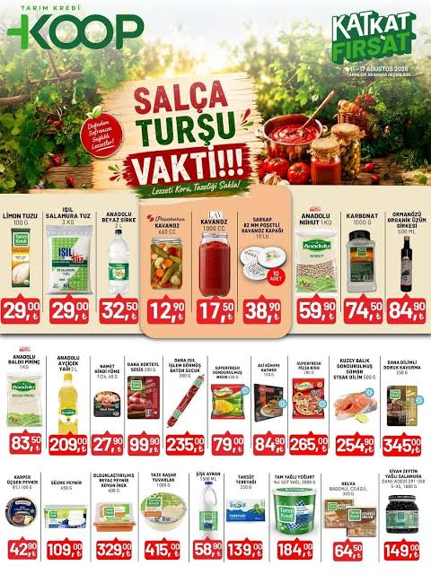 Tarım Kredi Market İndirimleri Geldi: Koop Kataloğu'nda 67 Üründe Fırsat Var!