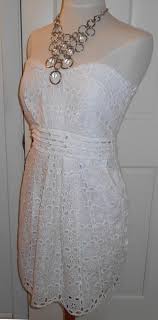 New Womens American Rag White Eyelet Lace Dressy Key West Beach Wedding Dress M Americanrag Dressyversatile Dresses Formal Cocktail Dress Beach Wedding Dress