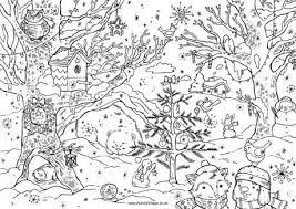 Christmas Woods Colouring Page Printable Christmas Coloring Pages Christmas Coloring Pages Christmas Coloring Cards