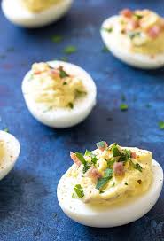 Bacon Horseradish Deviled Eggs Horseradish Deviled Eggs Easter Brunch Food Deviled Eggs