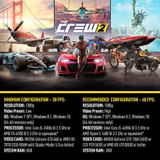 The game features hundreds of vehicles from 58 manufacturers across a total of 16 disciplines. The Crew 2 On Twitter Check Out The Official The Crew 2 Pc Requirements And Key Features Register Now To Play The Beta On May 31st Https T Co Hpescxtpah Https T Co Bhztxjlte9