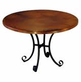 Hammered copper tables palettes dining collection. Hammered Copper Top Tables With Iron Bases