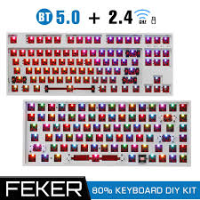 Cheap keyboards, buy quality computer & office directly from china suppliers:71 diy mechanical keyboard kit customized rgb bluetooth wired pcb plate plastic case switches stabilizers enjoy ✓free shipping this link is separate 71 diy kit for customized mechanical keyboard,including. Feker 84 87keys Hotswap Diy Keyboard Kit Wireless Bluetooth 2 4g Type C 3 5pin Rgb Backlit Mechanical Keyboard Customized Kit Hot Price Fd36 Goteborgsaventyrscenter