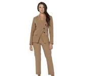 Traje de mujer con chaqueta y pantalones de un botón, conjunto de 2 piezas  para uniforme de trabajo formal