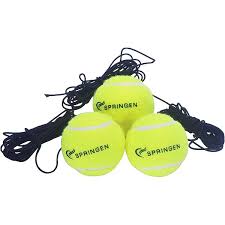 Amazon.com: flybomb 便攜式網球訓練器2 磅(約0.9 公斤)重量重型鐵基網球訓練工具運動網球運動自學,3 個替換反彈球+ 腕帶+  包覆+ 環+ 阻尼器: