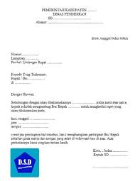 Surat Undangan Rapat Di Sekolah Dokumen Sekolah Dasar