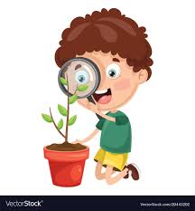 Kid With Magnifier Vector Image On Vectorstock Cat Vector Kids Background Kids Clipart