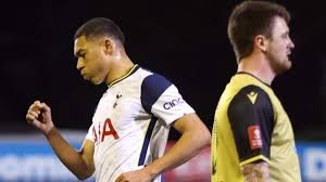 Explore the site, discover the latest spurs news & matches and check out our new stadium. Marine 0 5 Tottenham Hotspur Carlos Vinicius Scores First Half Hat Trick Bbc Sport