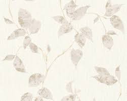Modern floral metallic glittered cream ravine wallpaper r3727. A S Creation Wallpaper Cottage Floral Beige Cream White 366871