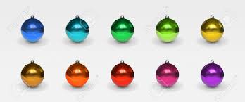 Design toscano qs93320 blitzer the t rex dinosaur christmas tree ornament, 5 inch, single. Set Of Beautiful Multicolor Shiny Christmas Balls With Reflection Blue Red Yellow Green Gold Shades Christmas Decoration For Festive Mood Desidn Element Isolated On White 3d Realistic Vector Royalty Free Cliparts Vectors