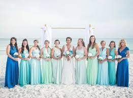 Tdy Shades Of Blue Bridesmaid Maxi Infinity Dress Multiway Etsy In 2021 Beach Wedding Bridesmaids Wedding Bridesmaid Dresses Wedding Bridesmaids