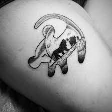 Alice Fleming On Instagram Little Lion King Silouhette Design I Made For Emily Lionking Dotwork Dotworktattoo S Disney Tattoos King Tattoos Tattoos