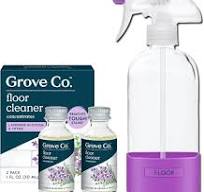 Grove Co. Concentrado de repuesto para limpiador de suelos (2 x 1 onza) + 1  botella de spray de vidrio duradera (16 onzas), paquete de suministros de  ...