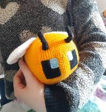 The bee can be used as a keychain. Minecraft Bee Crochet Pattern Amigurumi Bee Minecraft Plush Etsy In 2021 Minecraft Crochet Minecraft Crochet Patterns Crochet Patterns