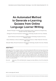 Okay, so you've started digital journal writing, but how good. Pdf An Automated Method To Generate E Learning Quizzes From Online Language Learner Writing