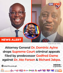Attorney General Dr. Dominic Ayine drops Supreme Court criminal appeals  filed by Godfred Dame against Ato Forson and Richard Jakpa... #GHOneNews  #EIBNetwork #GHOneTV #NewsAlert