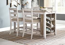Use this counter height table to call attention to your updated dining room or entertaining space. Skempton White Counter Table W Storage Set 5 Cn Cincinnati Overstock Warehouse
