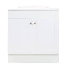 The macdowell 30 inch single sink vanity provides the perfect finishing touch to your bathroom remodel project. St Paul Addison 30 25 Inch W X 33 Inch H X 18 75 Inch D Bathroom Vanity In White With Cul The Home Depot Canada