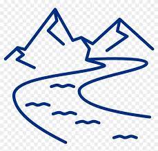 Pin By Tyler Goucher On Stencil River Symbol Clip Art Mountain River