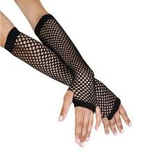 Αγορά Γυναικεία γάντια | Women Punk Goth Lady Disco Dance Costume Lace  Fingerless Mesh Fishnet Gloves Guantes Мужские Женски Перчатки Gants #W5
