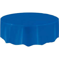 Royal Blue Plastic Party Tablecloth Round 84in Walmart Com Party Table Cloth Plastic Table Covers Plastic Tables