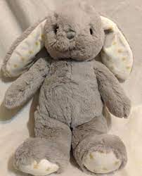 Cloud B Hugginz Gray Bunny Rabbit Plush Stuffed Animal Stars Security Lovey Toy Cloudb Plush Stuffed Animals Rabbit Plush Bunny Plush