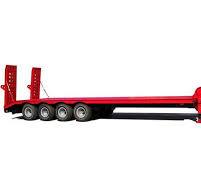 3 Axle 50/80 Ton Heavy Duty Gooseneck Low Loader/Lowbed Low ...