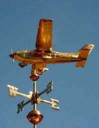 Airplane Weathervane Cessna Cardinal Plane - Artisan Weathervane Weather Vanes Weathervanes Airplane Decor