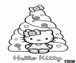 Christmas hello kitty coloring page. Hello Kitty Coloring Pages Printable Games
