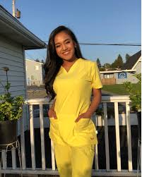 Things That Make Us Happy Smitten Ambassador Glennalyn May In Yellow Nurse Inspiration Nursing Fashion Scrubs Nursing
