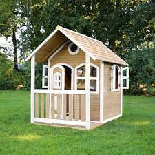 Weitere ideen zu kinder spielhaus, spielhaus, spielhäuser. Garten Spielhaus Alex Gartenhutte Fur Kinder Holz Braun Weiss Ben