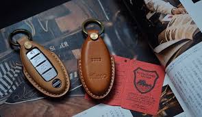 Tochigi Leather Key Case For Nissan With Name Stamping Service Made To Order Thank You For Your Support Vitm Leather Key Case Leather Key Leather Keychain