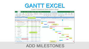 gantt excel add milestones