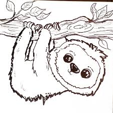 Pre Outlined Ready To Paint Pre Drawn Sloth Canvas For Diy Paint Party Art Party Favors Paint Party Art Party