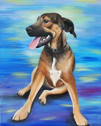 Print your pet on a canvas. Off The Wall Paintings Hand Painted Custom Pet Portraits
