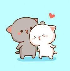 Wallpapers kawaii cute cat couple cartoon. Pin On Ù¡