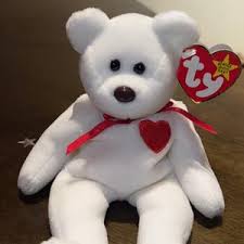 Mint Condition, Rare, Retired, Collectible 1993 Valentino Beanie Baby Bear  With Brown Nose