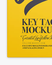 Download Key Tag Mockup In Object Mockups On Yellow Images Object Mockups PSD Mockup Templates