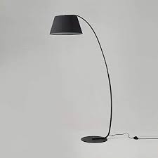Metallic curved floor lighting nordic style coffee led standing light for bedside. Large Arched Floor Lamp Contemporary Fabric Floor Light In Matt Black With Metal Base Led Bedside